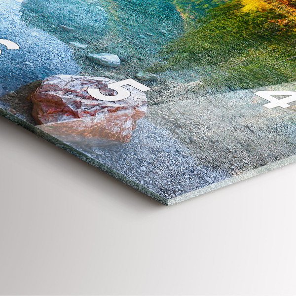 Štvorcové hodiny Horská krajina rieky