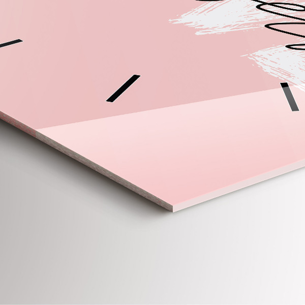 Štvorcové hodiny Nápis Milujte sa