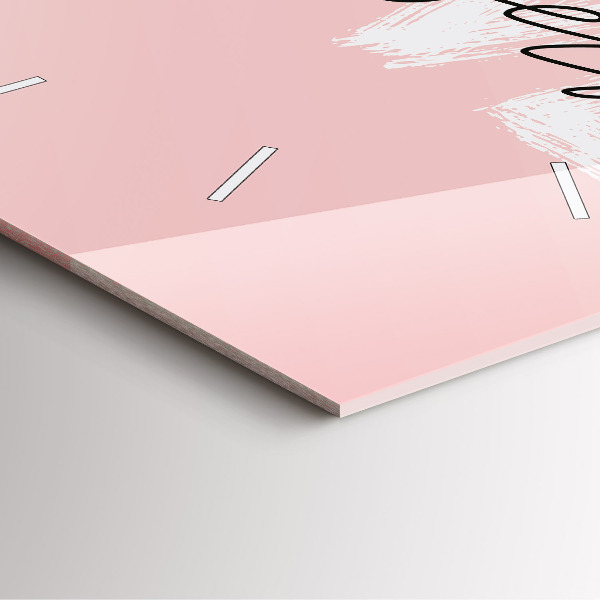 Štvorcové hodiny Nápis Milujte sa