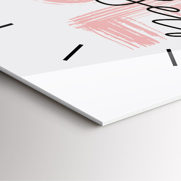 Štvorcové hodiny Nápis Buď sám sebou