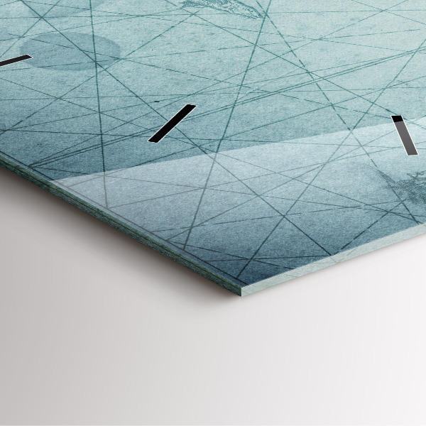 Štvorcové hodiny Vintage mapa