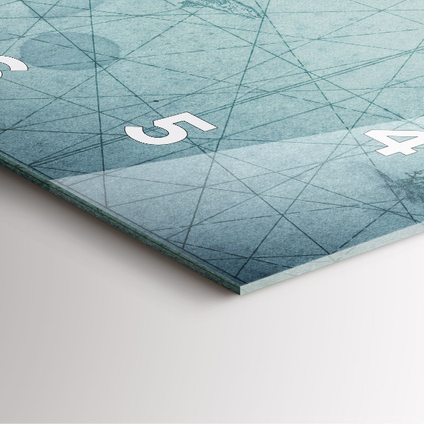 Štvorcové hodiny Vintage mapa