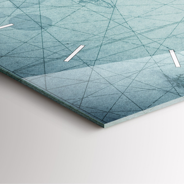 Štvorcové hodiny Vintage mapa