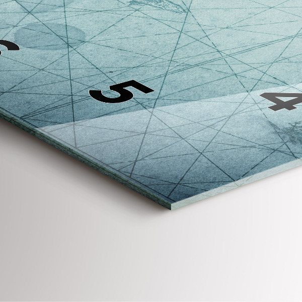 Štvorcové hodiny Vintage mapa