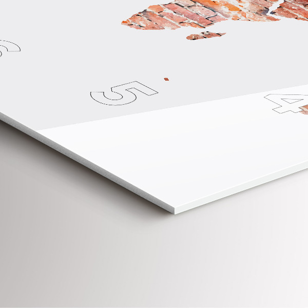 Štvorcové hodiny Stará tehlová mapa