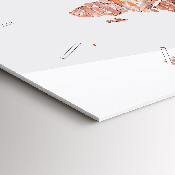 Štvorcové hodiny Stará tehlová mapa