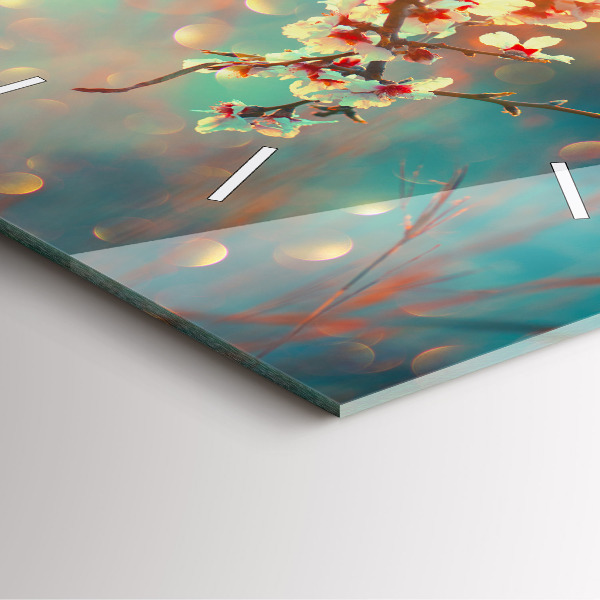 Štvorcové hodiny Jarné kvety