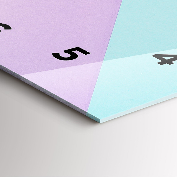 Štvorcové hodiny Pastelový vzor