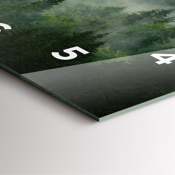 Štvorcové hodiny Hmlový les