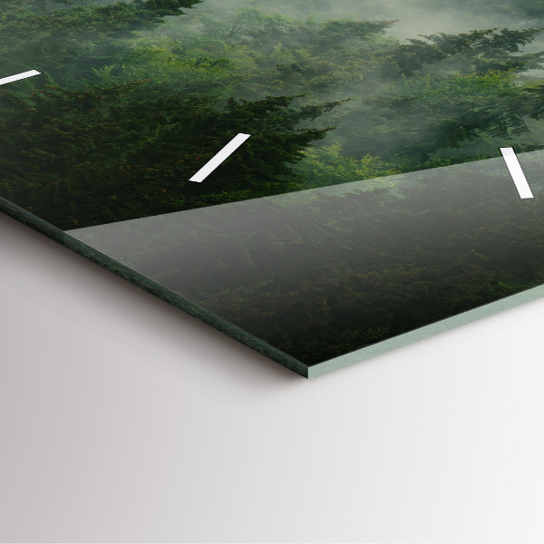 Štvorcové hodiny Hmlový les