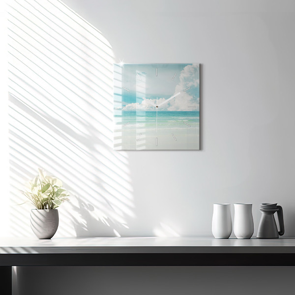 Štvorcové hodiny Morská krajina