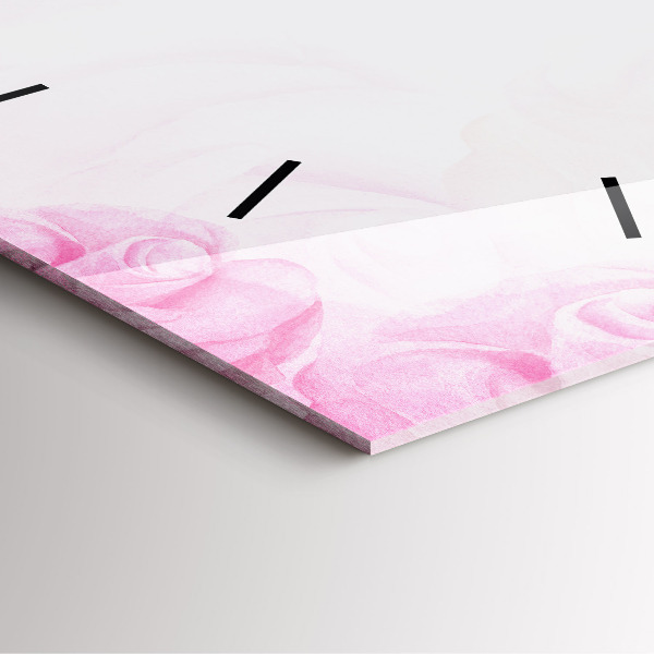 Štvorcové hodiny Abstraktné ruže