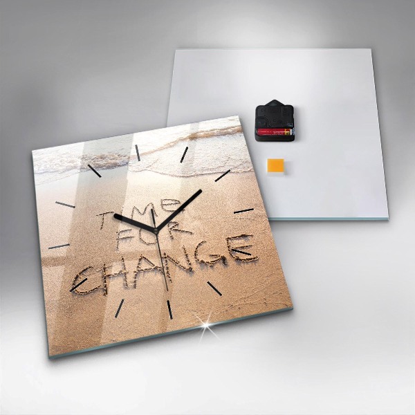 Štvorcové hodiny Plážový citát