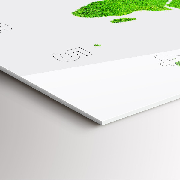 Štvorcové hodiny Mapa zelenej trávy