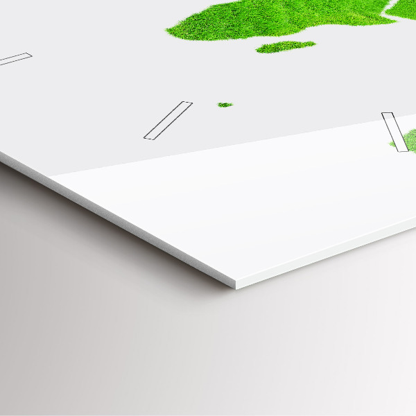 Štvorcové hodiny Mapa zelenej trávy