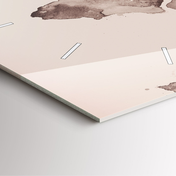 Štvorcové hodiny Akvarelová mapa sveta