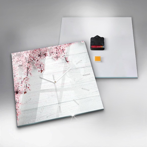 Štvorcové hodiny Jarné kvety