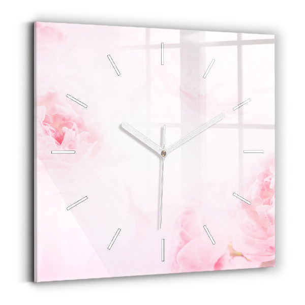 Štvorcové hodiny Kvitnúce kvety