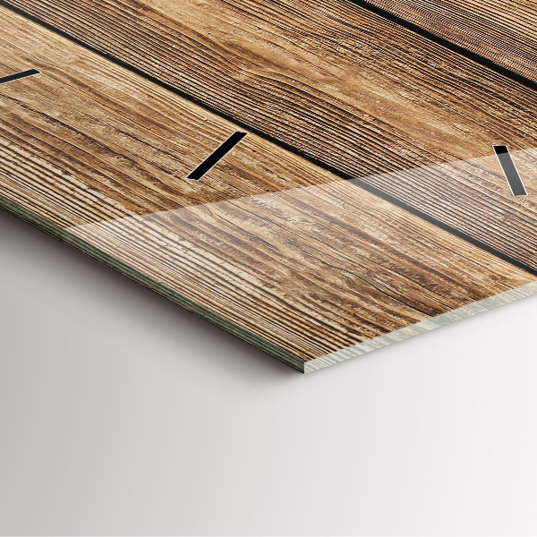 Štvorcové hodiny Drevené dosky