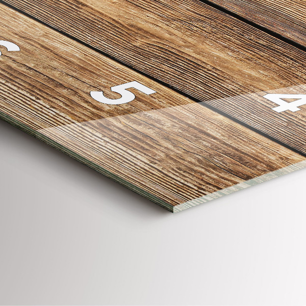 Štvorcové hodiny Drevené dosky