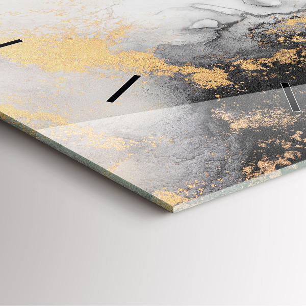 Štvorcové hodiny Umelecký mramor