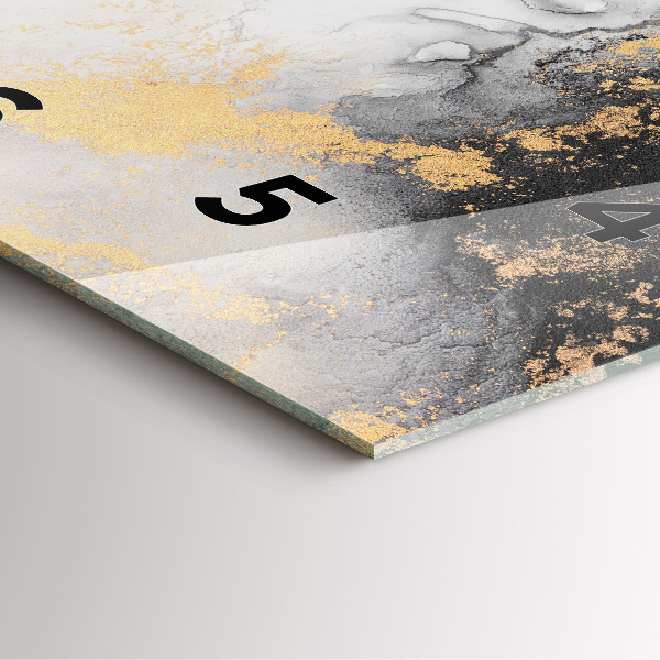 Štvorcové hodiny Umelecký mramor