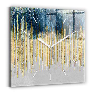 Štvorcové hodiny Ozdobný vzor a zlatá