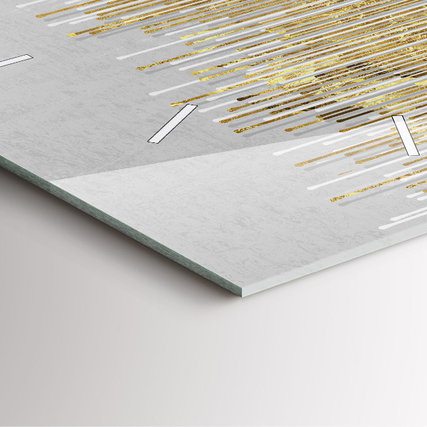 Štvorcové hodiny Ozdobný vzor a zlatá