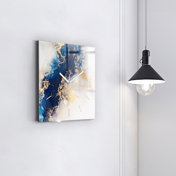 Štvorcové hodiny Mramorový vzor