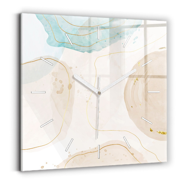 Štvorcové hodiny Vodové škvrny