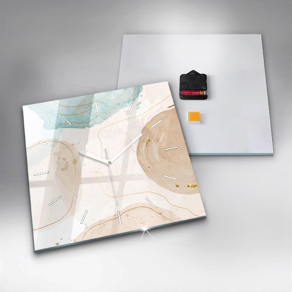 Štvorcové hodiny Vodové škvrny