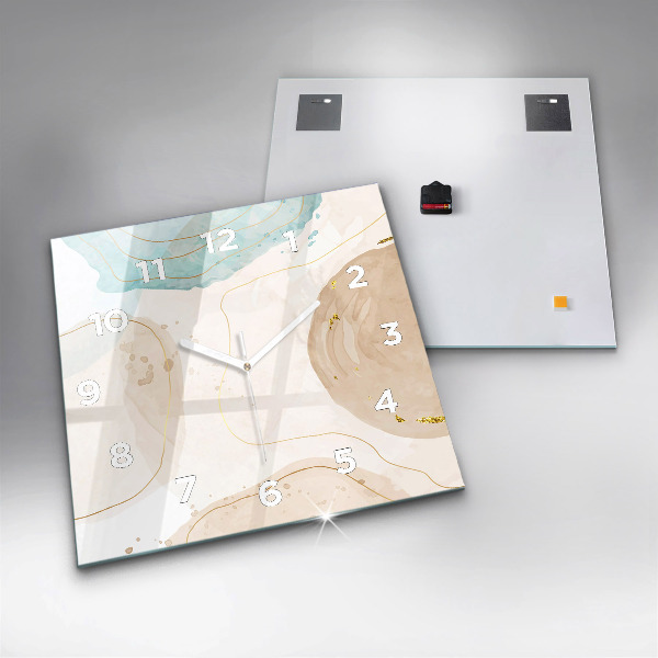 Štvorcové hodiny Vodové škvrny