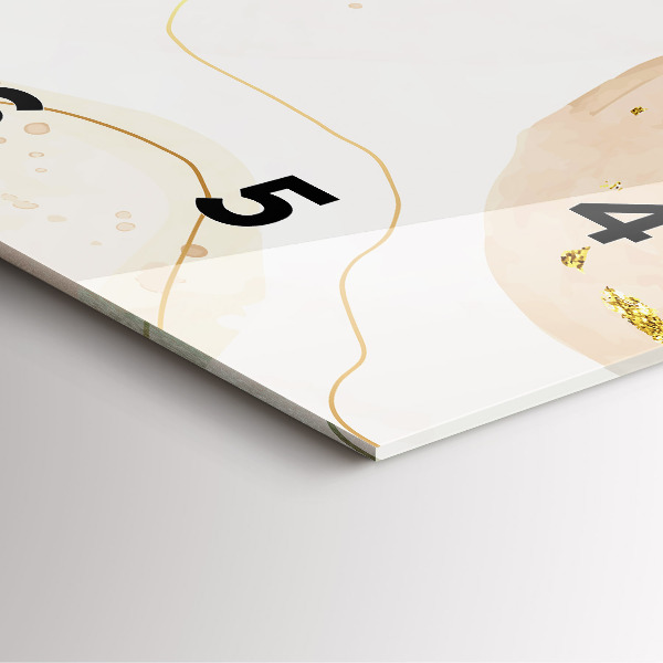 Štvorcové hodiny Vodové škvrny