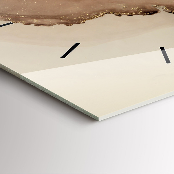 Štvorcové hodiny Béžové moderné umenie