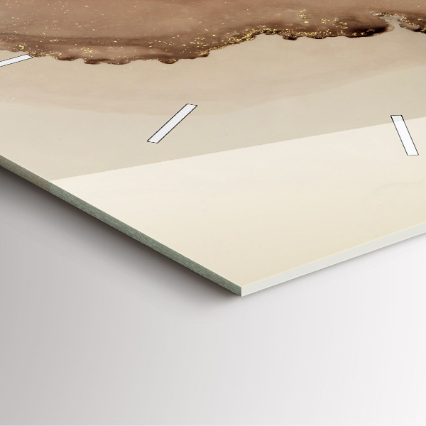 Štvorcové hodiny Béžové moderné umenie