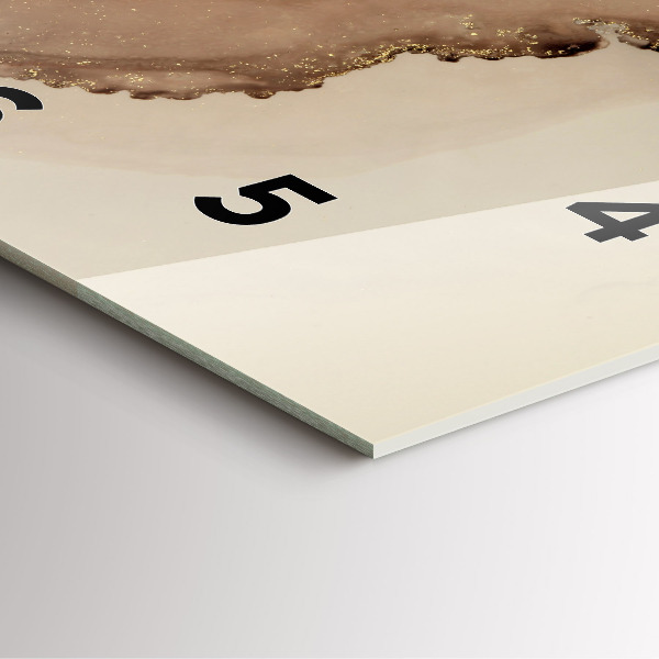 Štvorcové hodiny Béžové moderné umenie