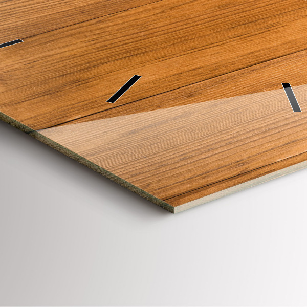 Štvorcové hodiny Drevené dosky