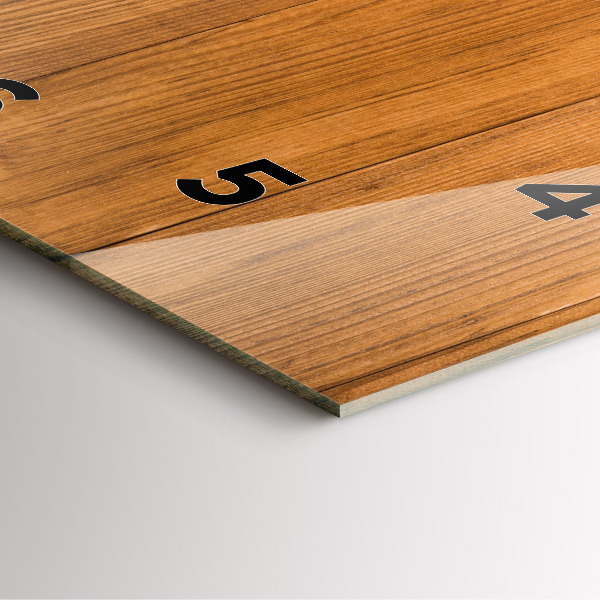 Štvorcové hodiny Drevené dosky