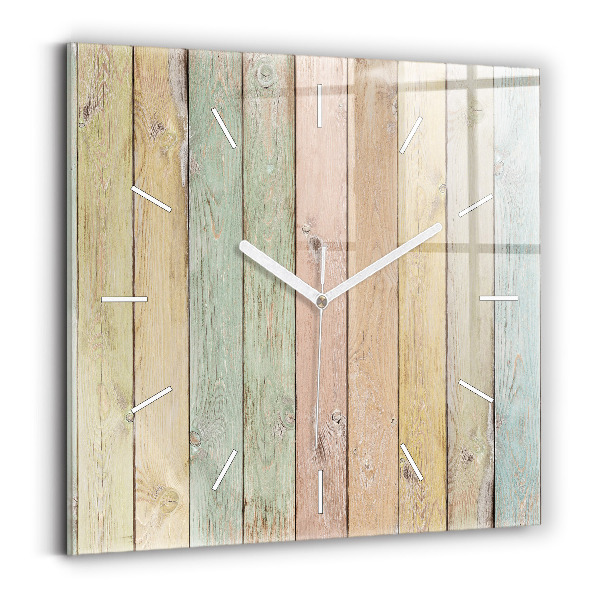 Štvorcové hodiny Farebné dosky