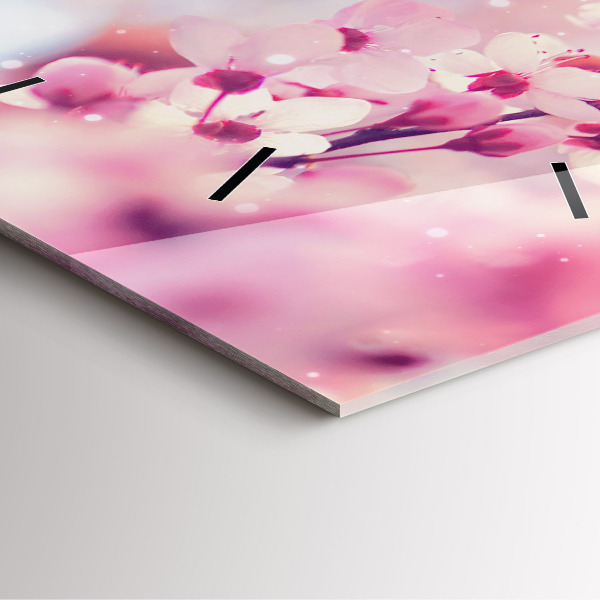 Štvorcové hodiny Jarné kvety