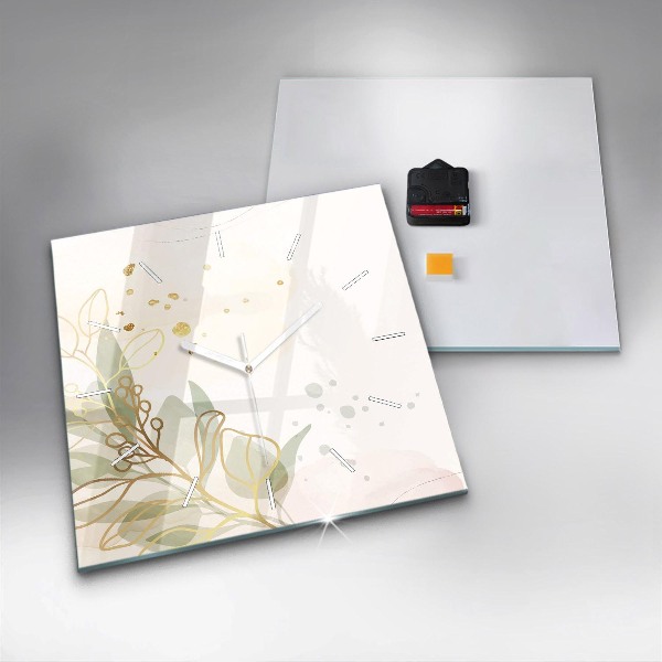 Štvorcové hodiny Pastelová abstrakcia