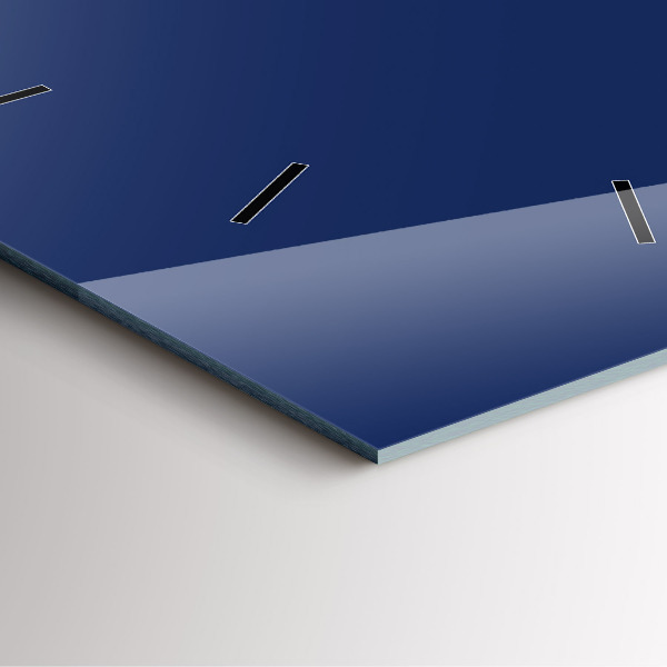 Štvorcové hodiny Námornícka modrá farba