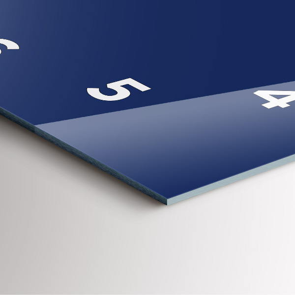 Štvorcové hodiny Námornícka modrá farba