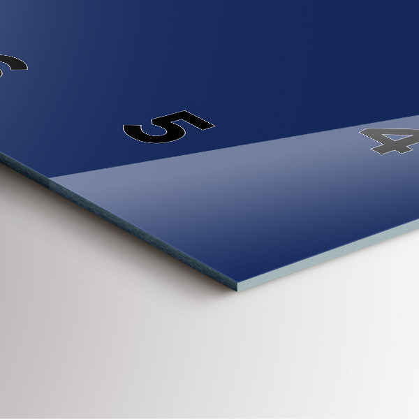 Štvorcové hodiny Námornícka modrá farba