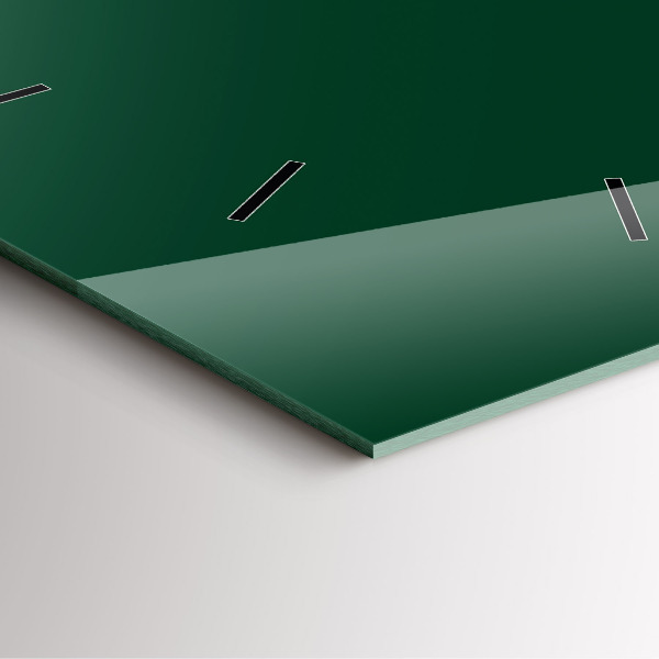 Štvorcové hodiny Farba fľaše zelená