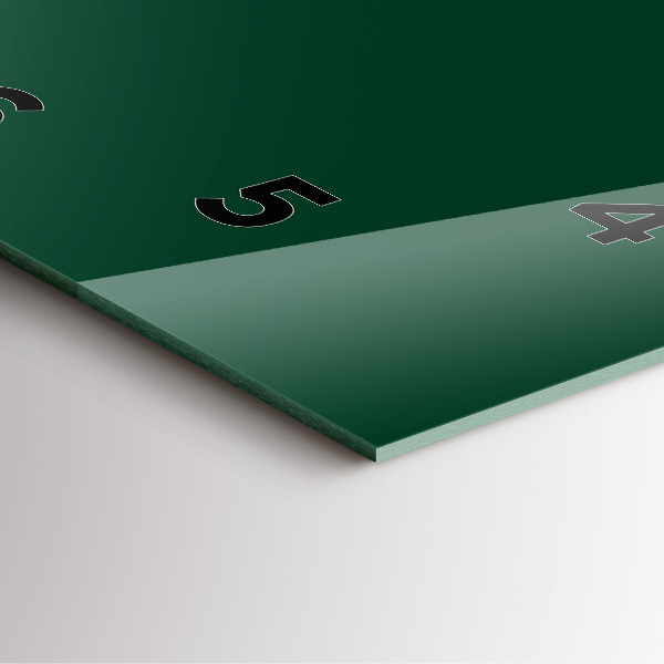 Štvorcové hodiny Farba fľaše zelená