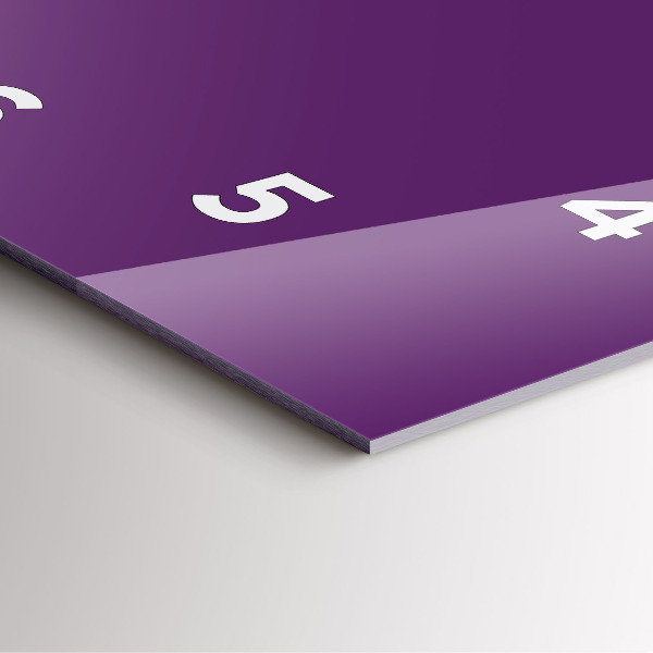 Štvorcové hodiny Fialová