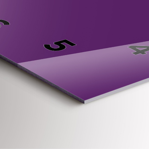 Štvorcové hodiny Fialová