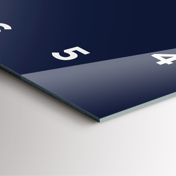 Štvorcové hodiny Tmavá námornícka modrá