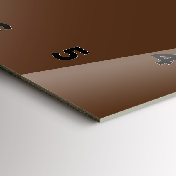 Štvorcové hodiny Hnedá